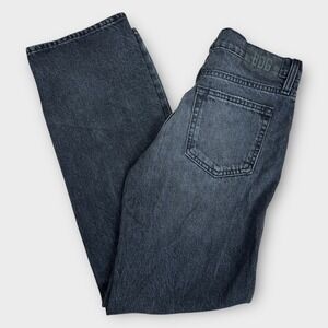 BDG Women's Cowgirl Jean Size 26, Inseam 29 Washed Black Denim Straight Leg‎
